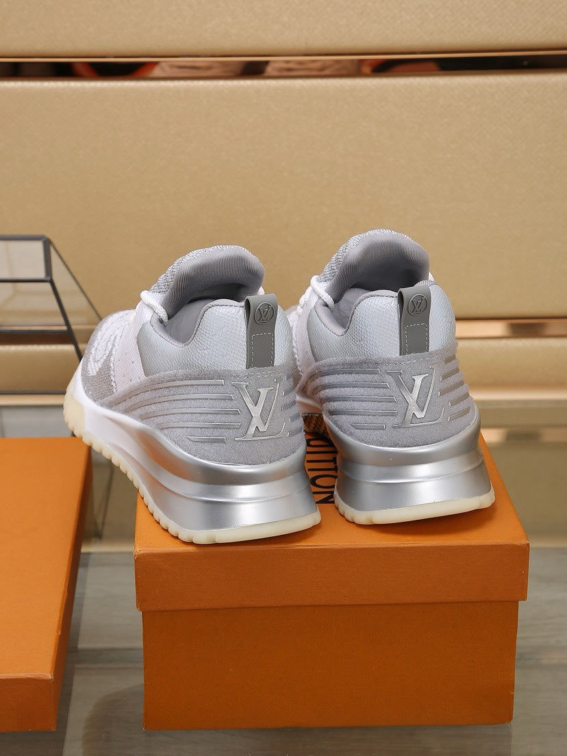 SNEAKERS IN GREY MIX SILVER MESH BREATHABLE AND RUBBER