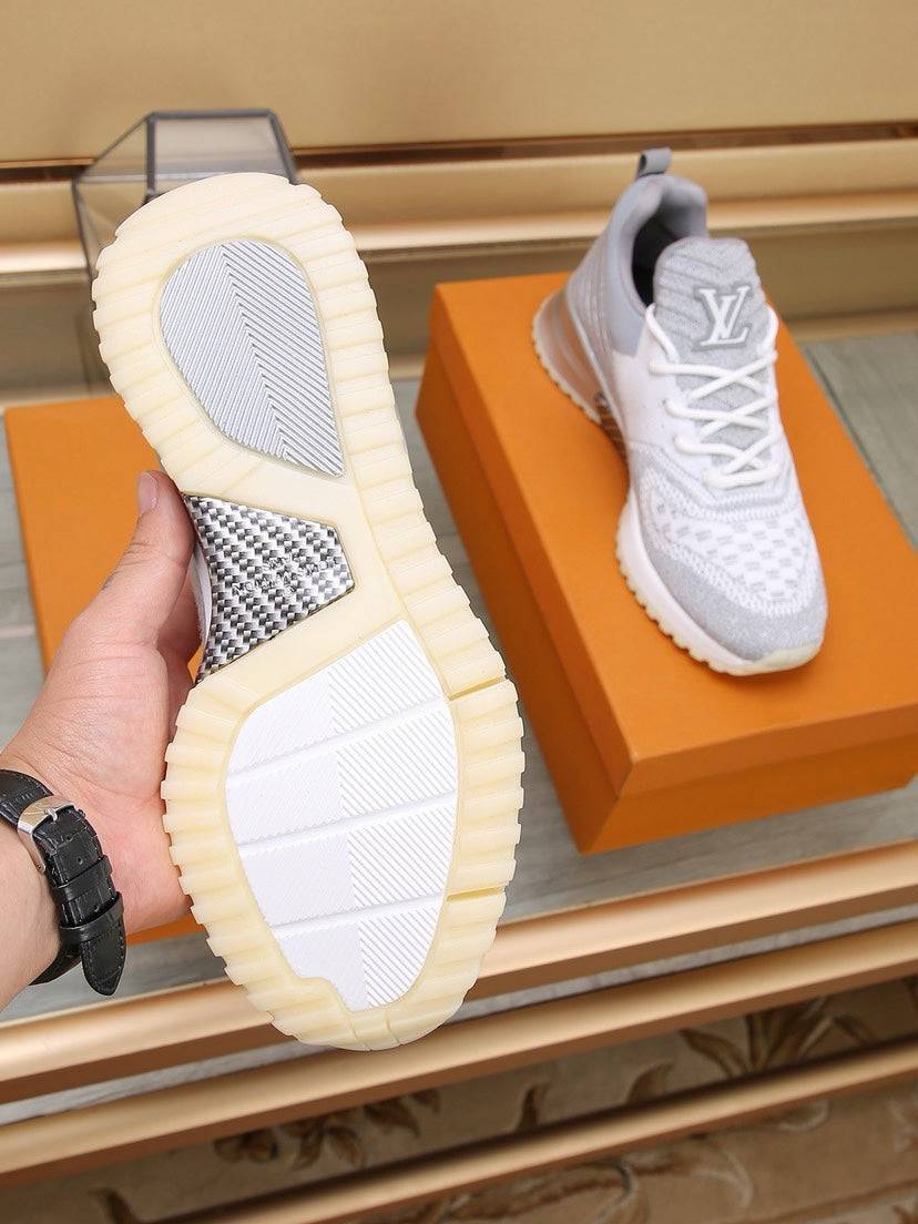 SNEAKERS IN GREY MIX SILVER MESH BREATHABLE AND RUBBER