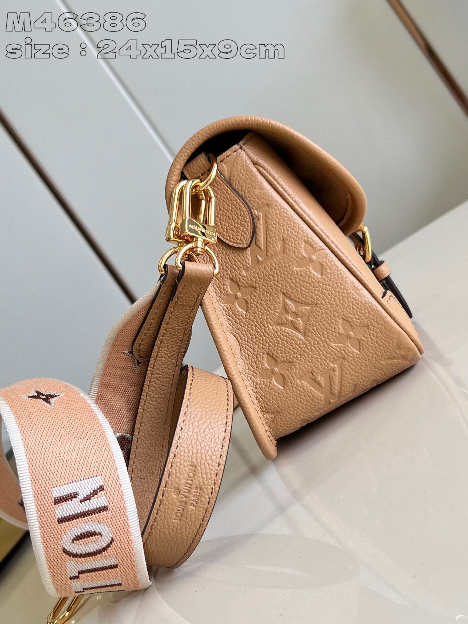 LV DIANE 24 DARK BEIGE MONOGRAM EMPREINTE CALFSKIN