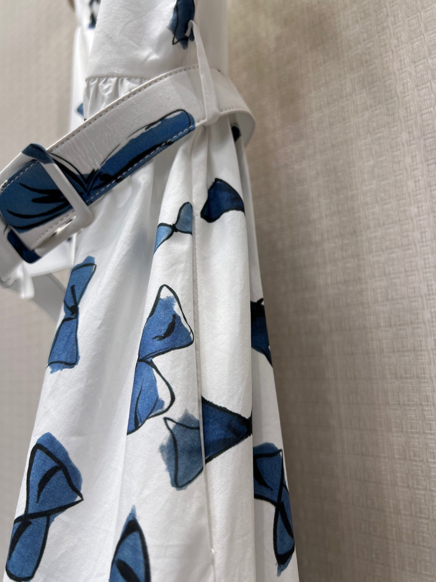 Dior 2026 Spaghetti Straps Dress White Blue Cotton 400591