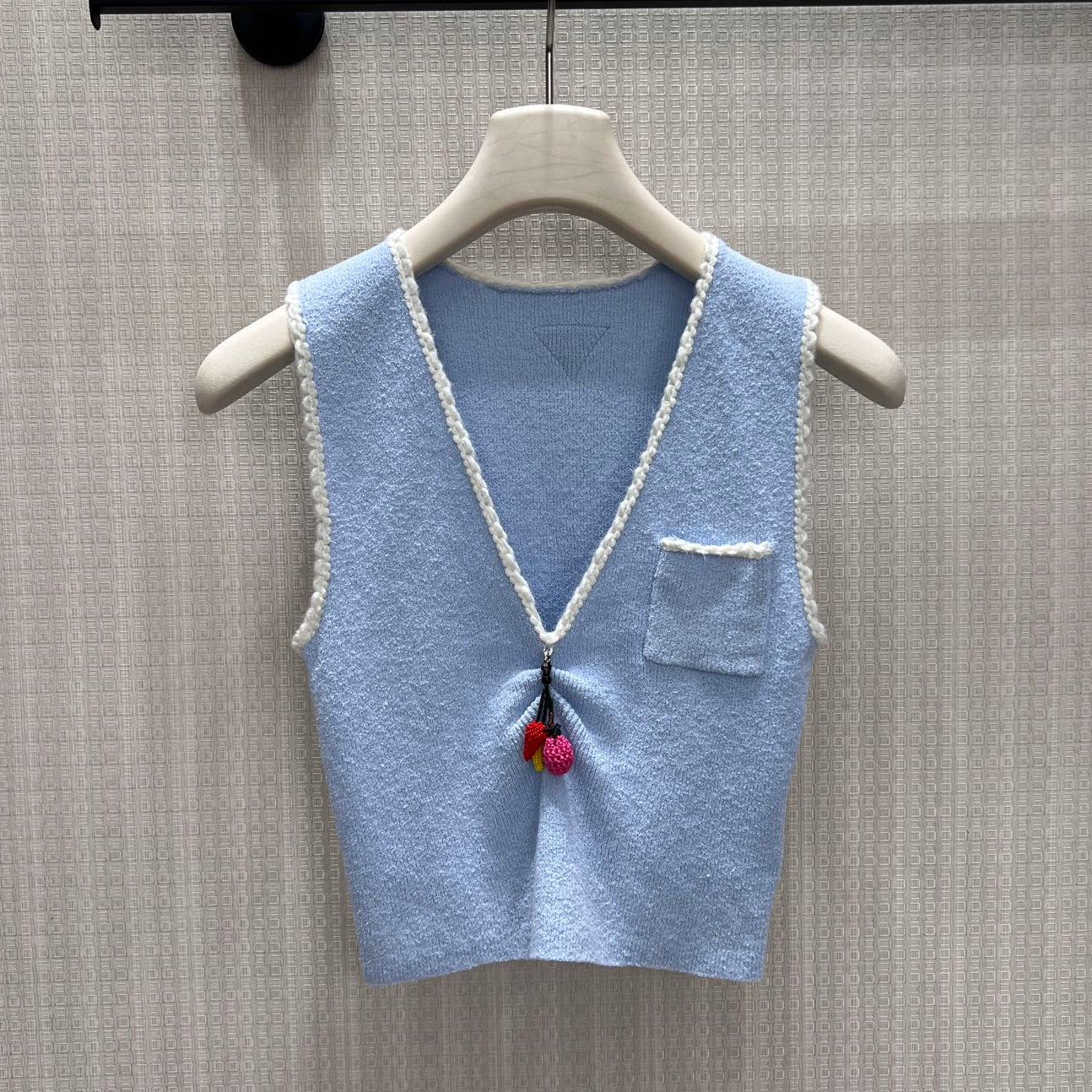 Prada 2026 Tank Top Blue Cotton 400577