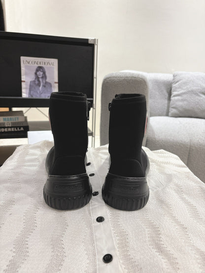 CD Ankle Boots Black Elastic Fabric