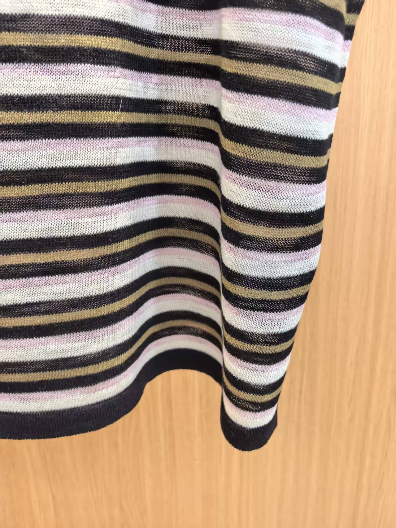 Chanel 2026 Striped Sleeveless Knit Vest Acrylic 387901