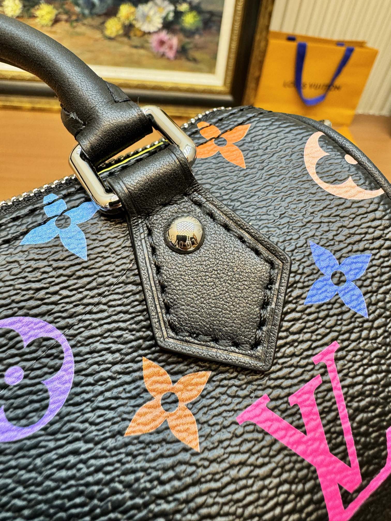 LV Nano Speed 16cm Black Multicolore Monogram Canvas 206013