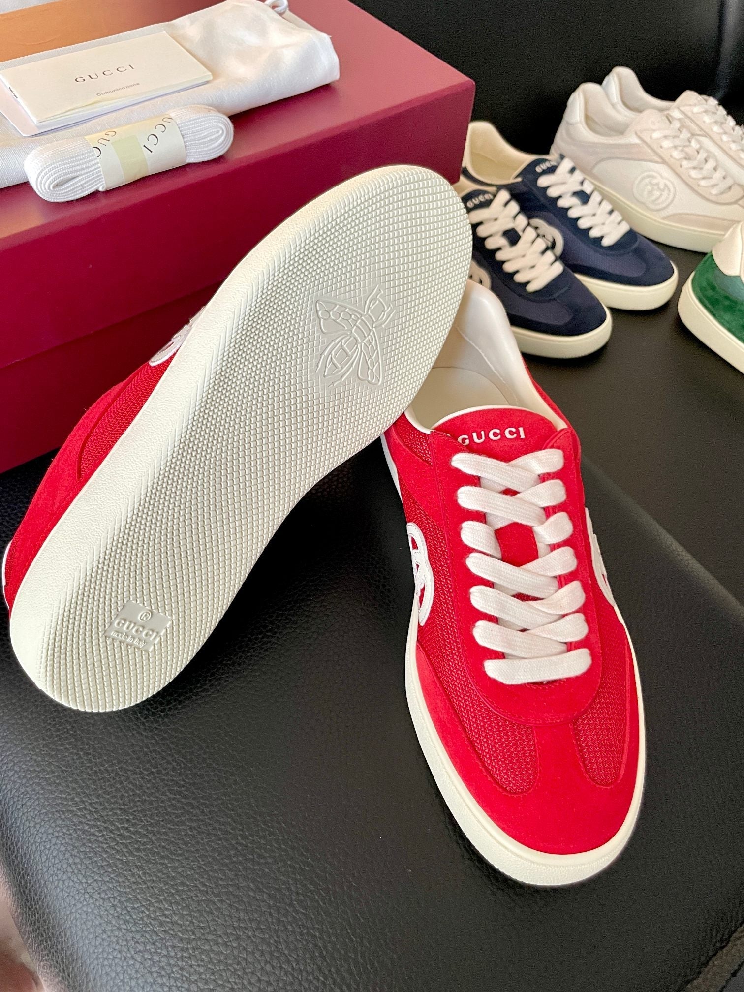 GG 26 Sneaker Red Suede Sheepskin 632808