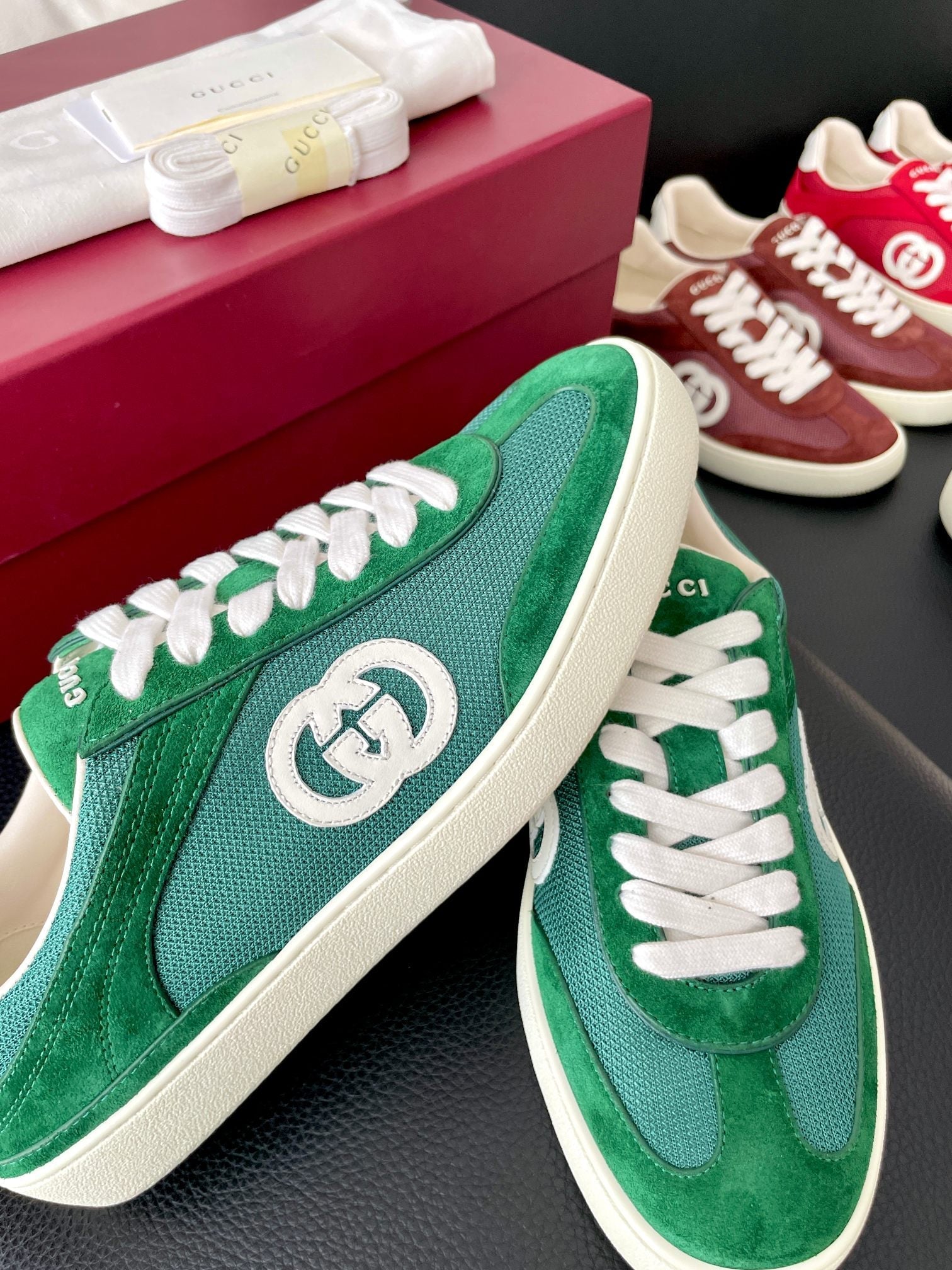 GG 26 Sneaker Green Suede Sheepskin 632810