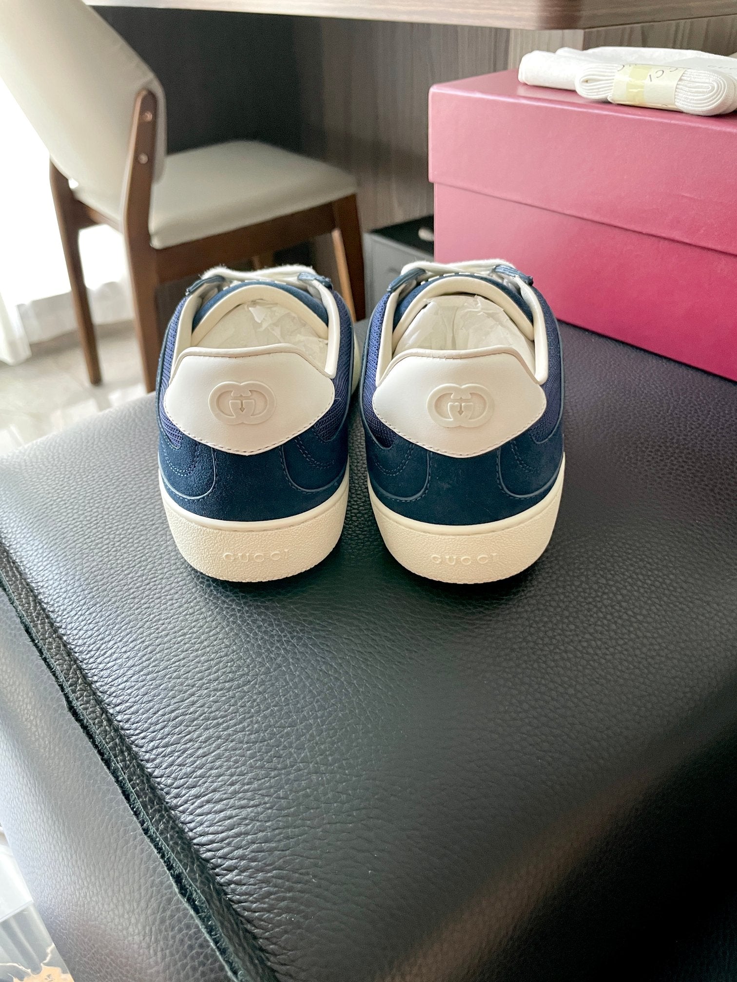 GG 26 Sneaker Blue Monogram Suede Sheepskin 632812