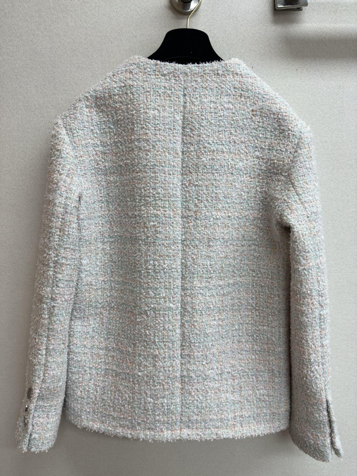 CC Tweed Jacket Blue Pink Polyamide 251913