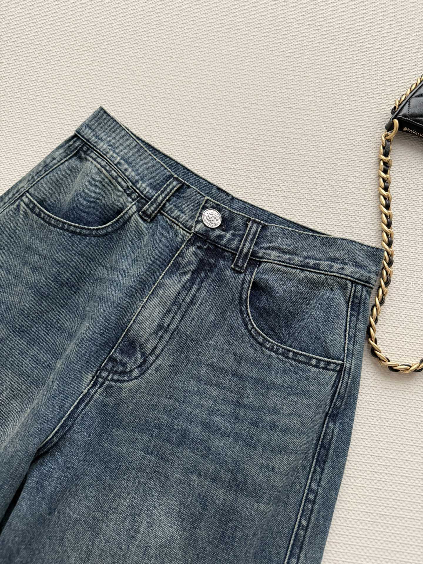 Chanel 2026 Denim Pant Blue Cotton 363711