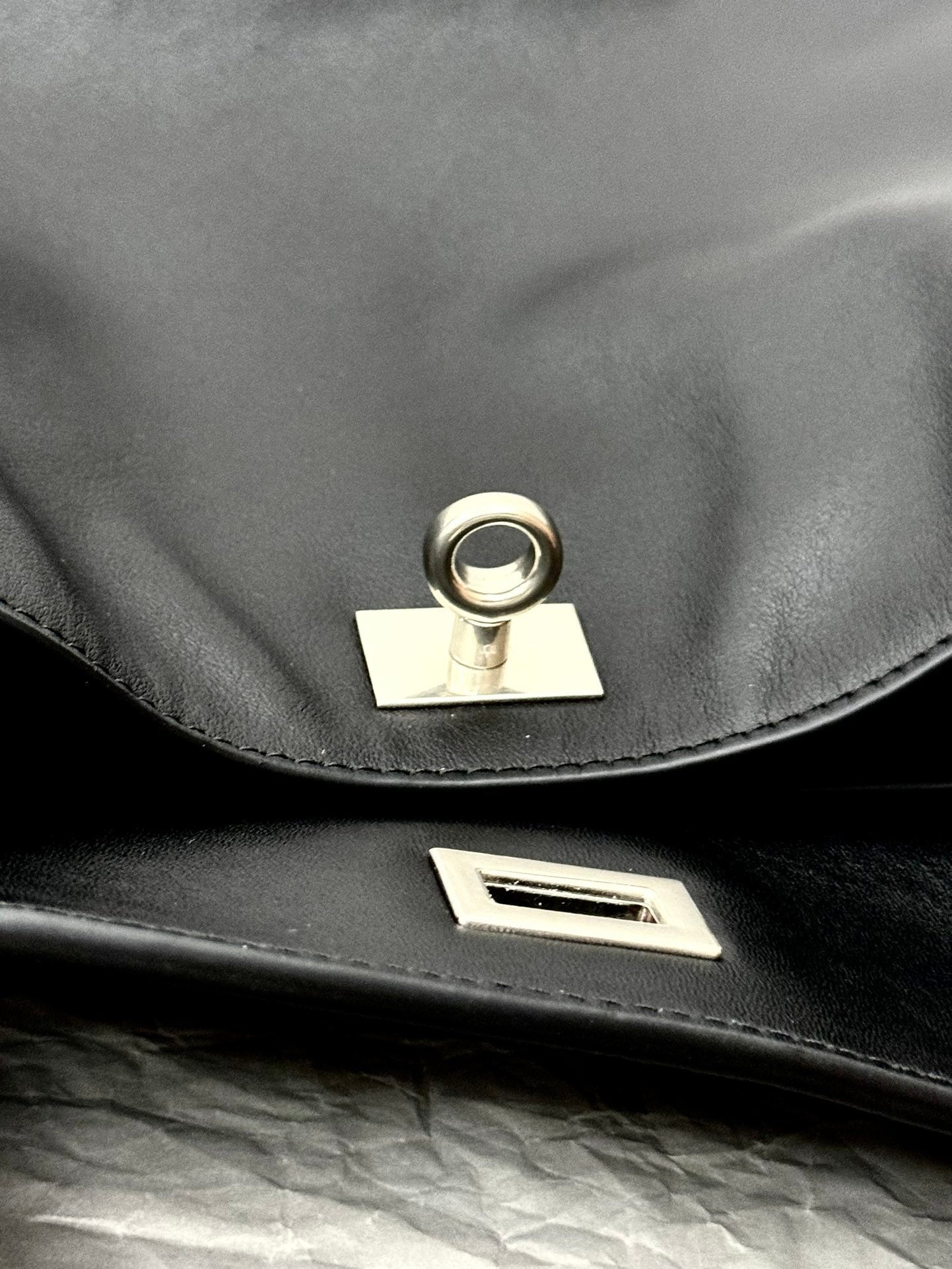 Balenciaga Small Rodeo Bag 29 Black Calfskin Sliver Hardware