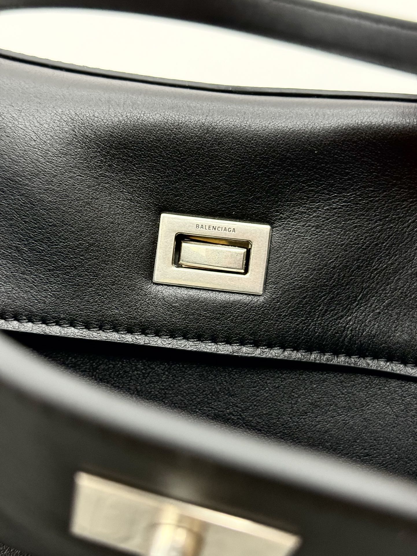 Balenciaga Small Rodeo Bag 29 Black Calfskin Sliver Hardware