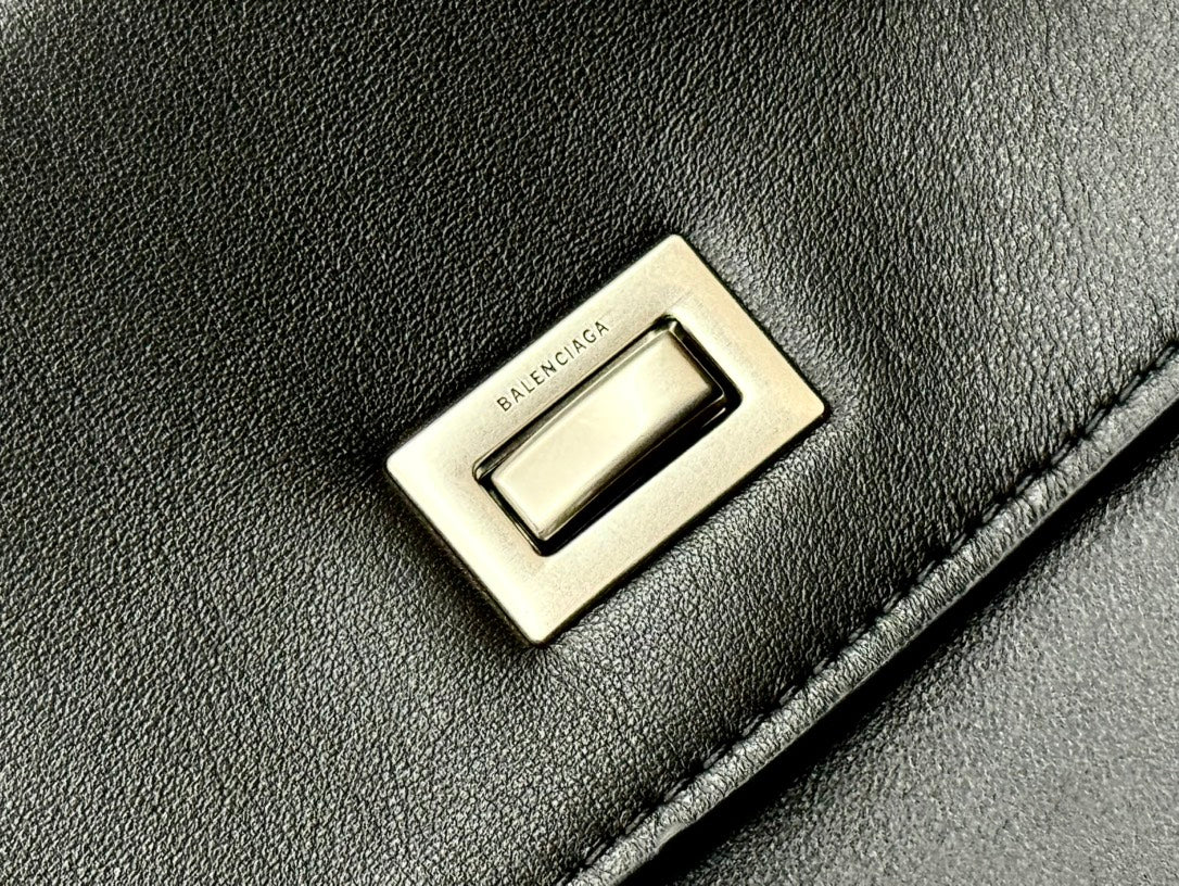 Balenciaga Medium Rodeo Bag 35 Black Calfskin Sliver Hardware