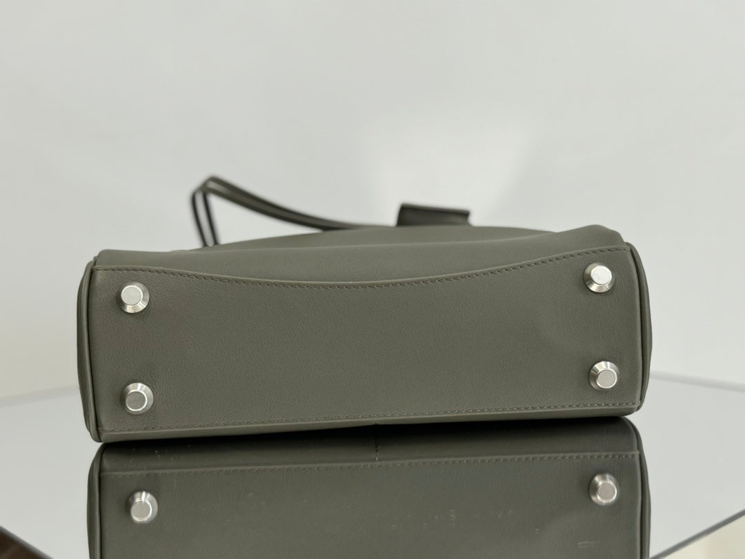 Balenciaga Small Rodeo Bag 29 Olive Green Calfskin Sliver Hardware