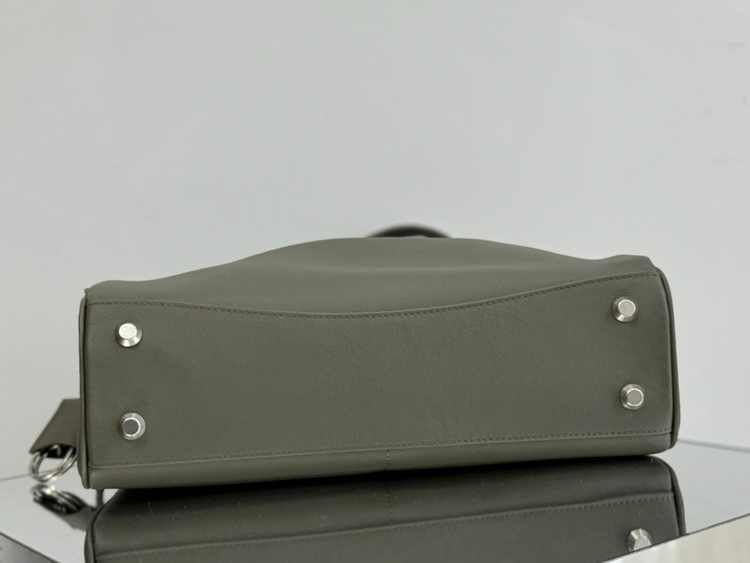Balenciaga Medium Rodeo Bag 35 Olive Green Caflskin Sliver Hardware