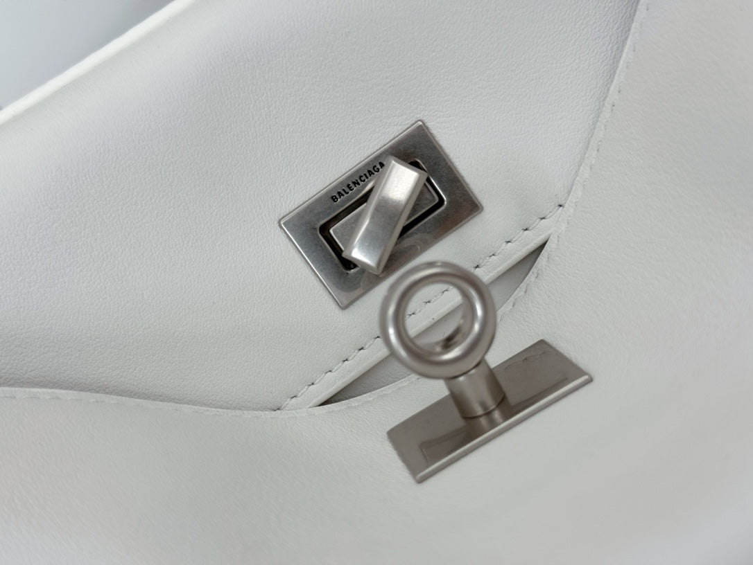 Balenciaga Mini Bag 22 White Calfskin Sliver Hardware
