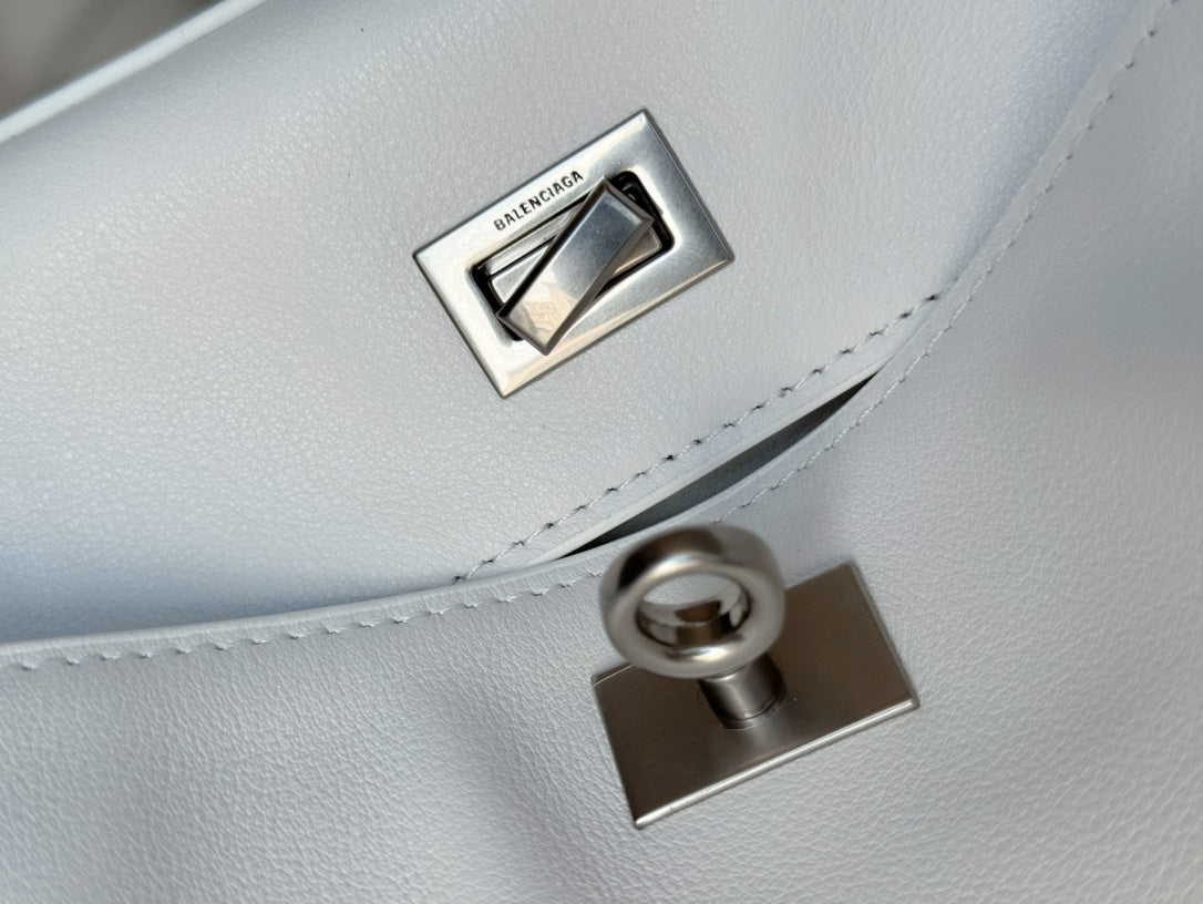 Balenciaga Mini Bag 22 White Calfskin Sliver Hardware