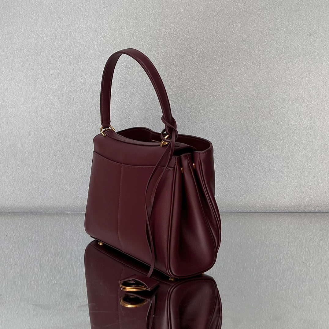 Balenciaga Small Bag 29 Burgyndy Calfskin Gold Hardware