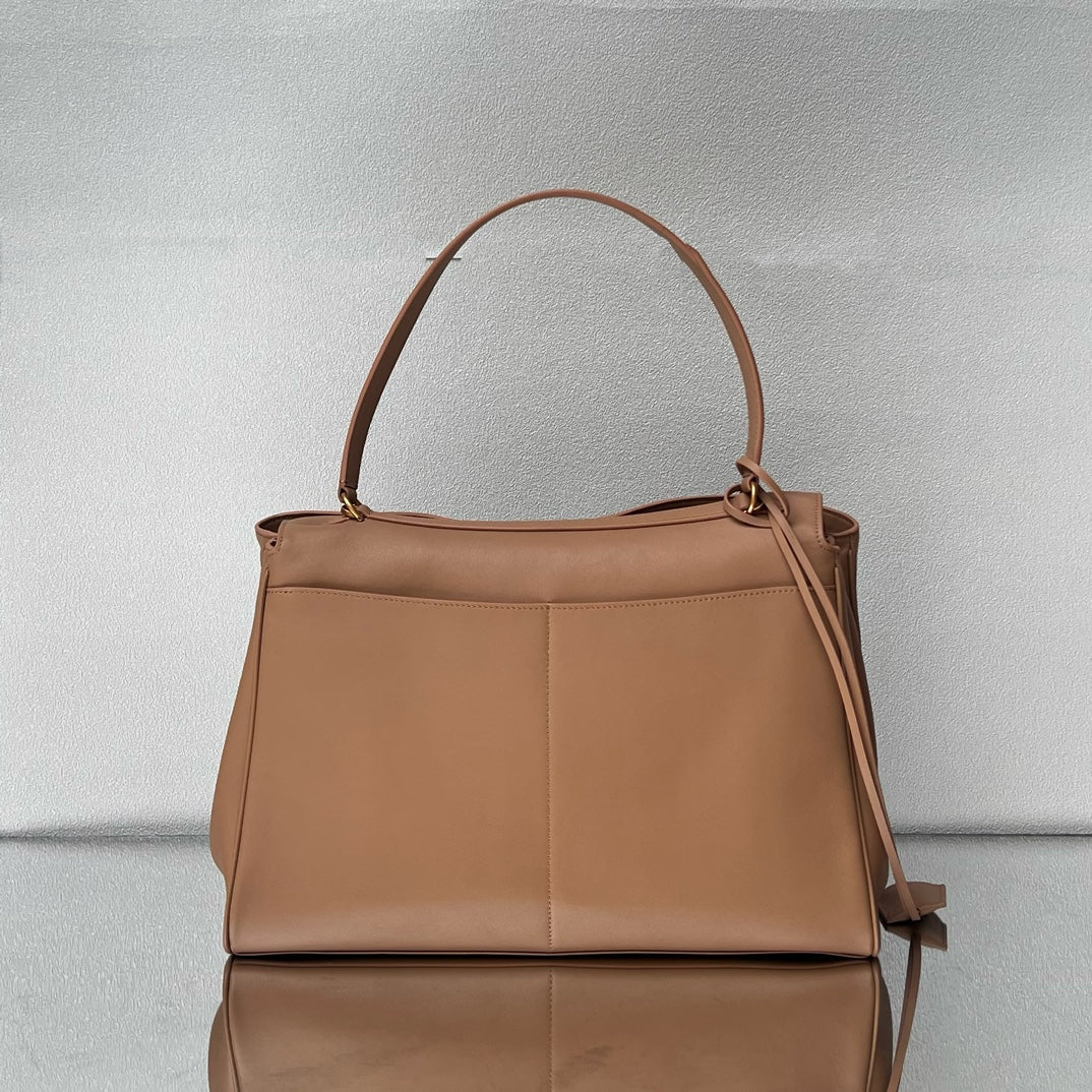 Balenciaga Large Bag 40 Rich Brown Calfskin Gold Hardware