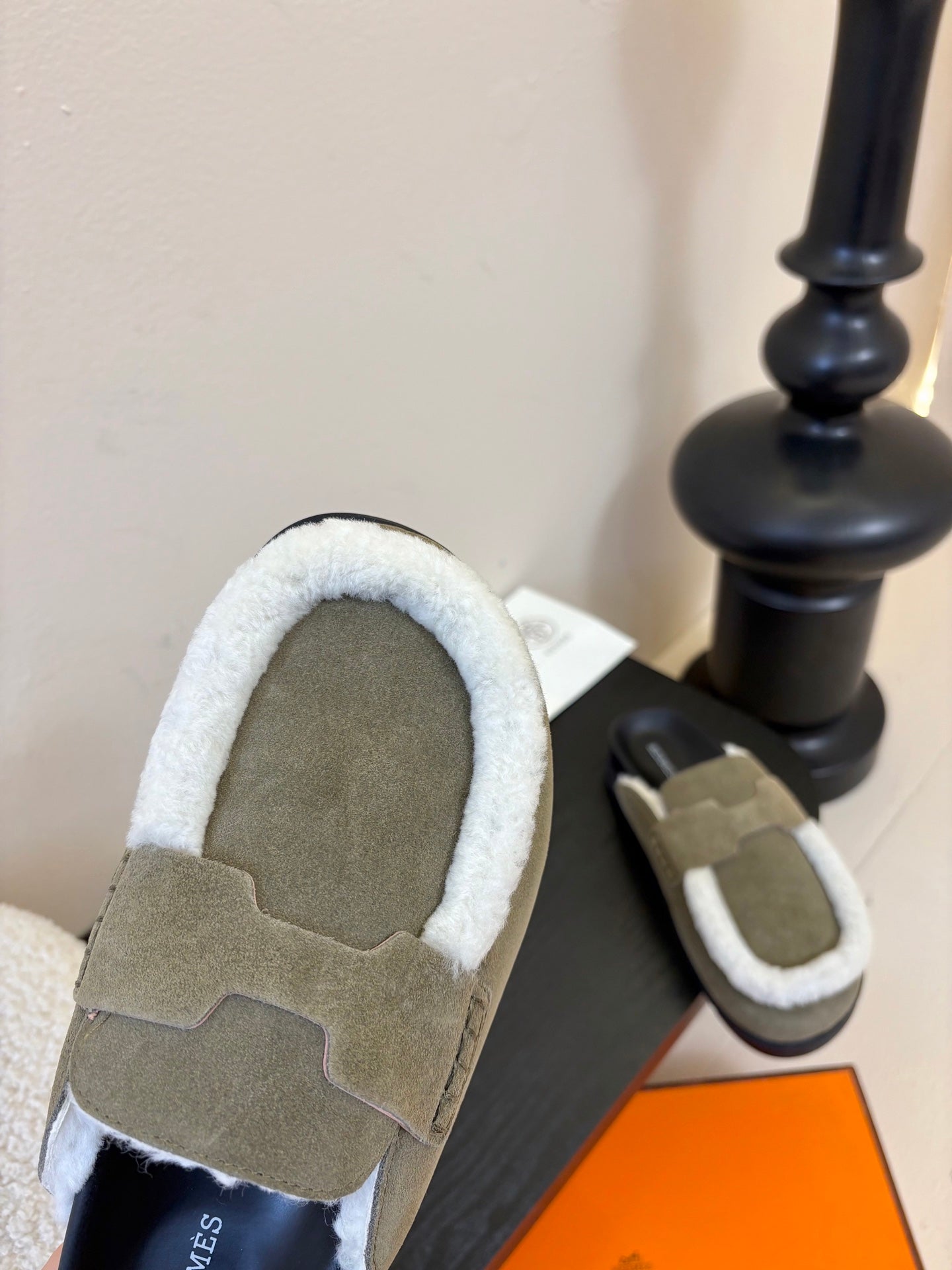 HM slippers birkenstocks olive green suede 478433