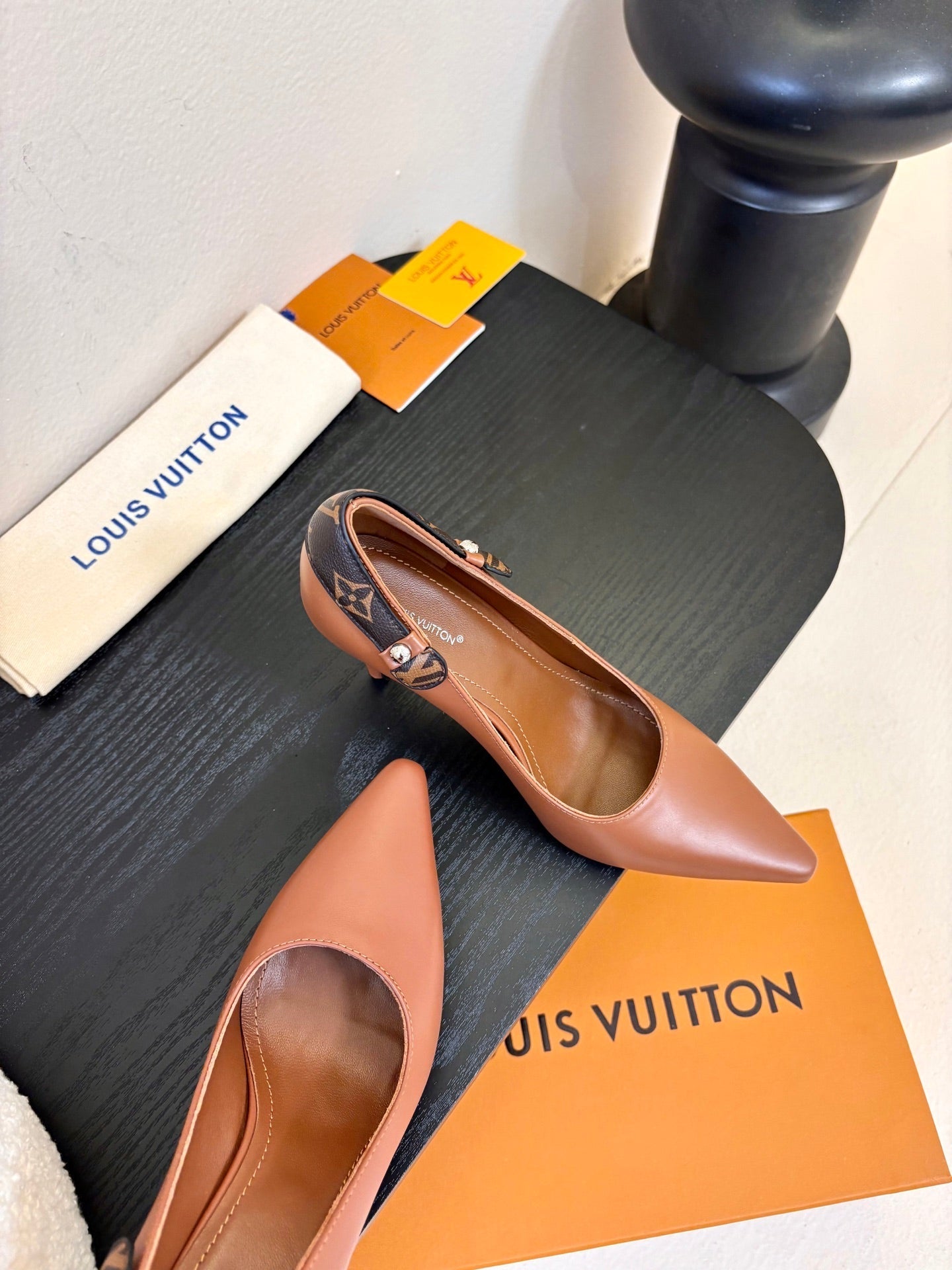 LV 26ss High Heeled Pump 90 Brown Sheepskin 627234