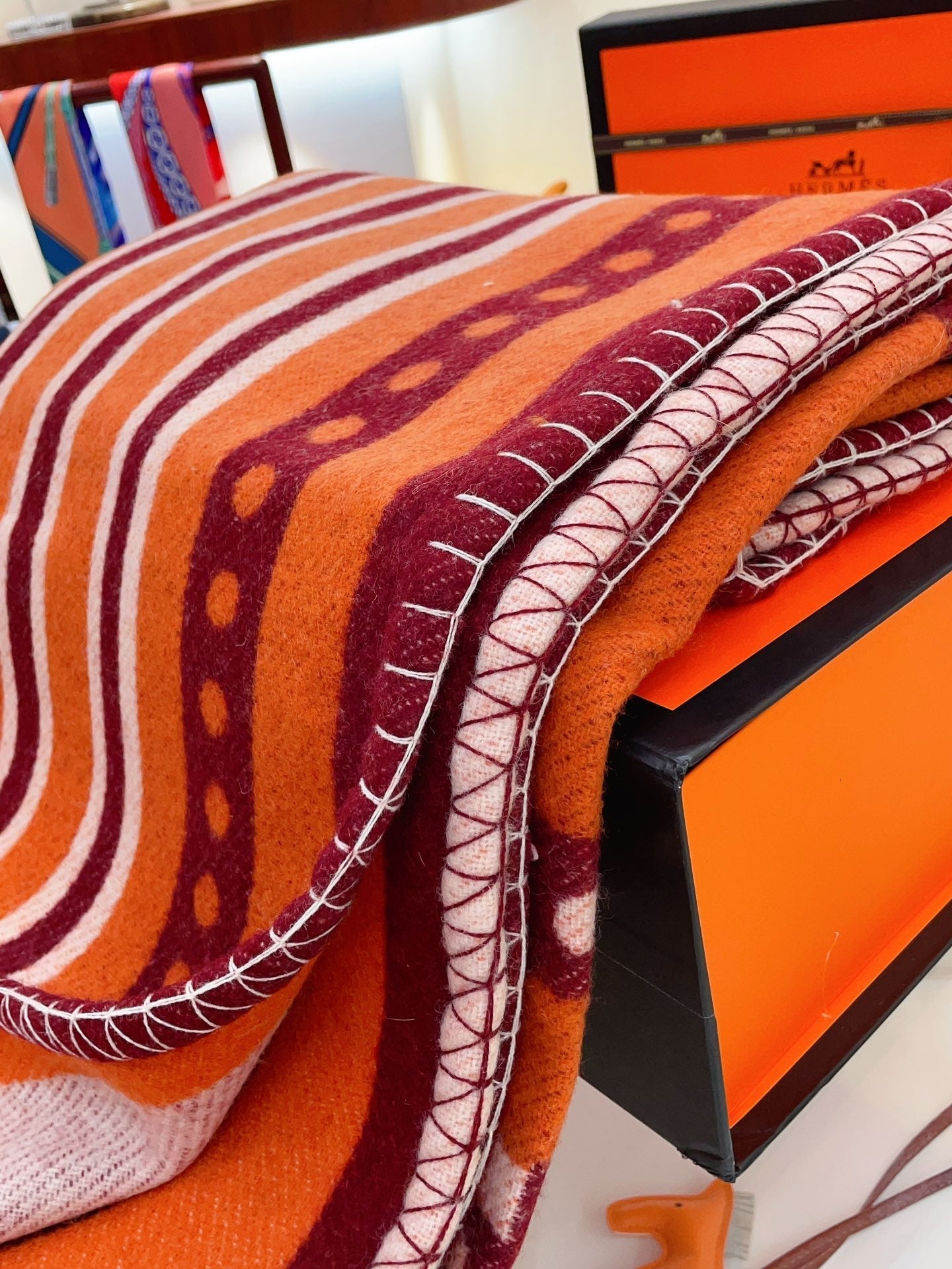 Grand Tralala Blanket Potiron Wool Cashmere