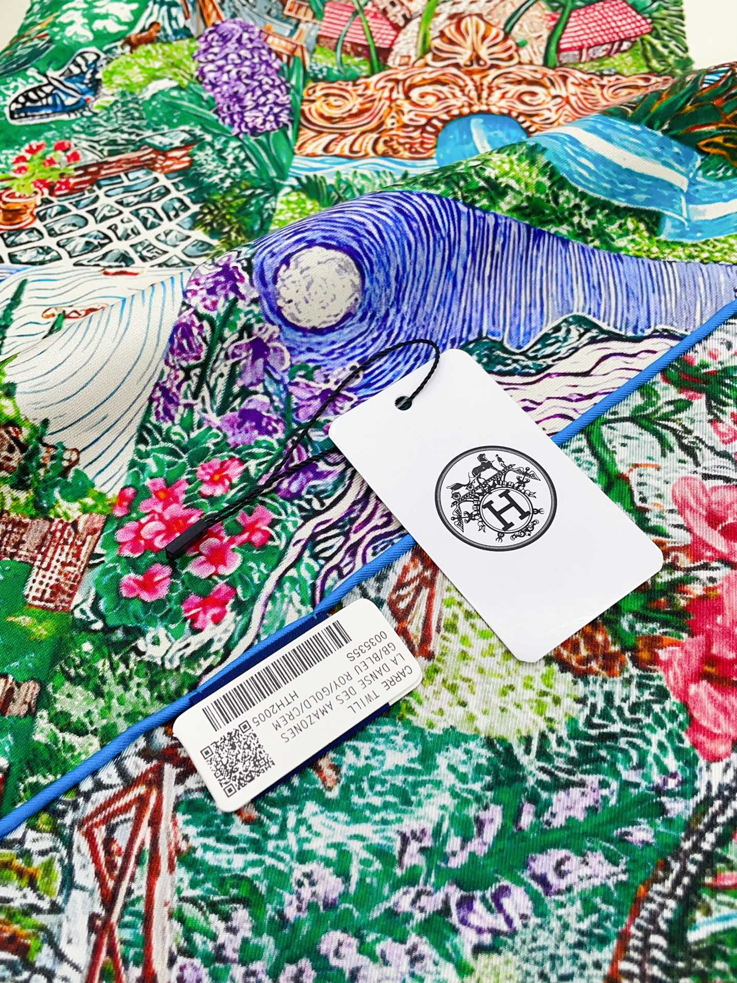 Eleftheria Scarf 90 CM In Colorful Silk Twill  193836