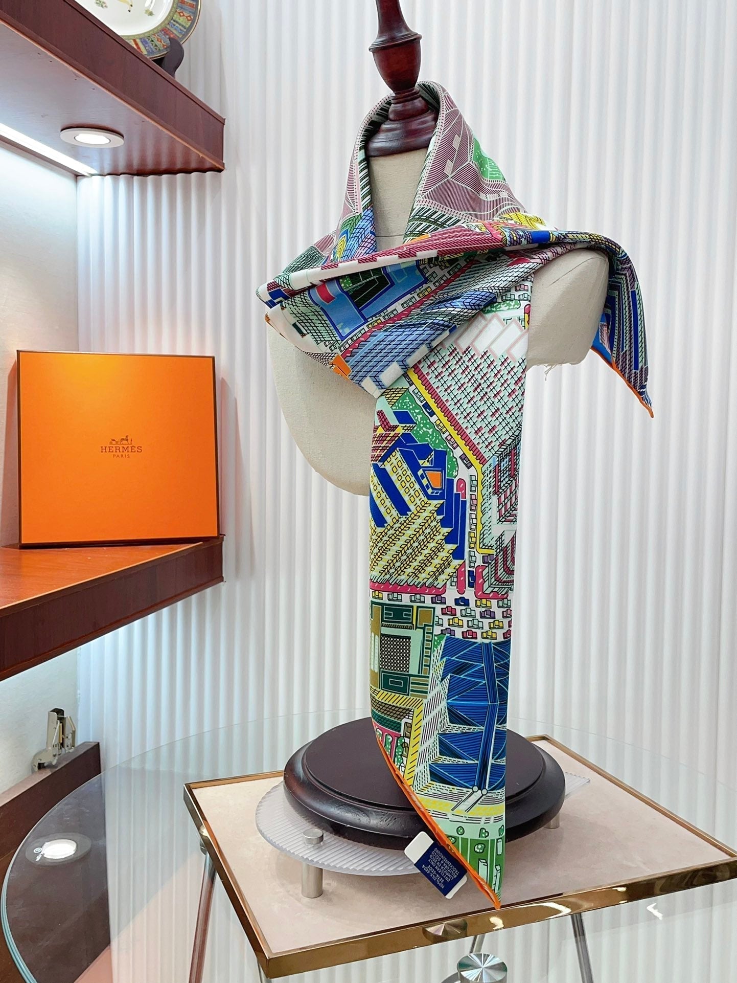 Pantin City scarf 90 CM In Colorful Silk Twill  211113