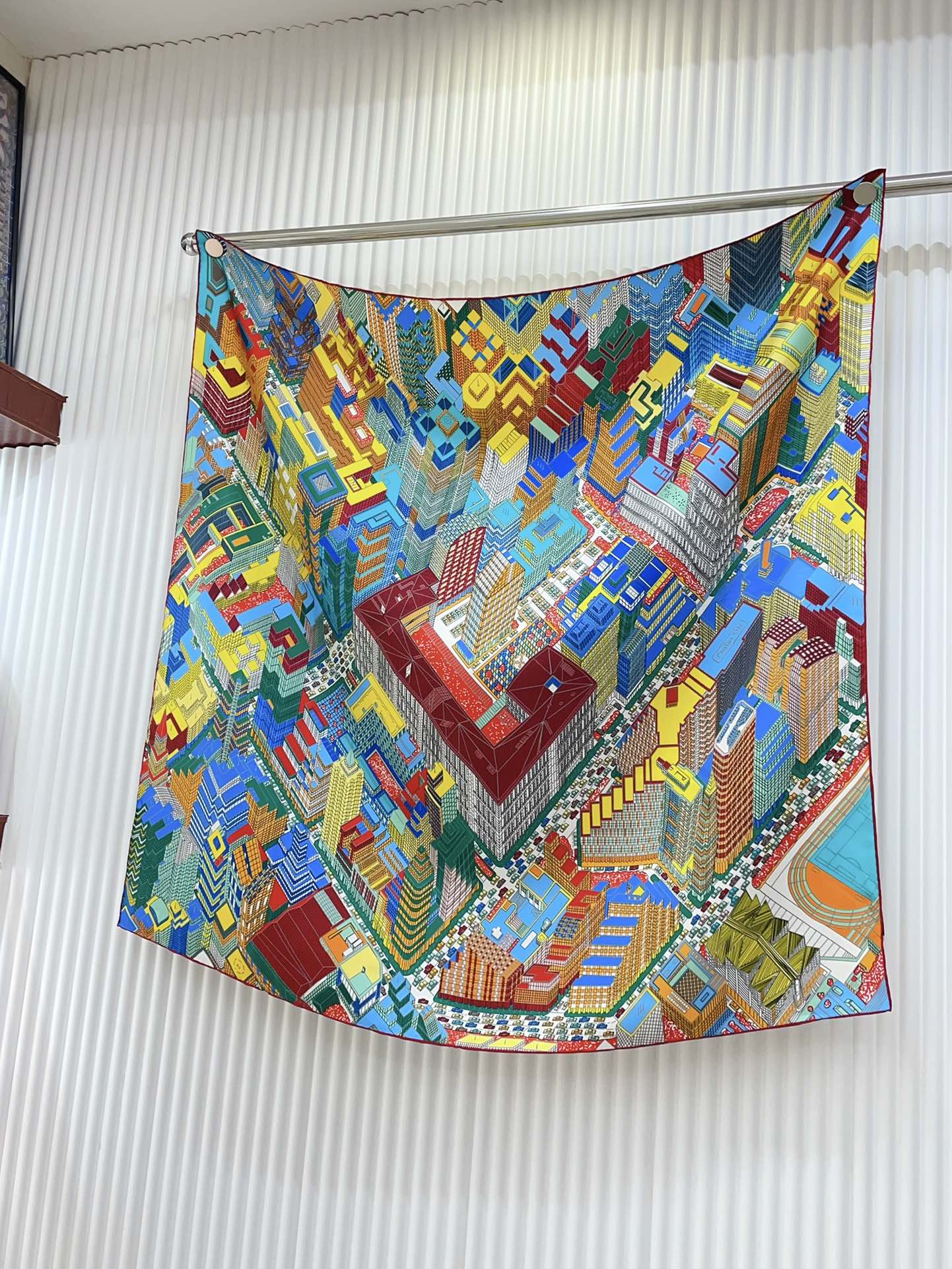 Pantin City scarf 90 CM In Colorful Silk Twill  211114