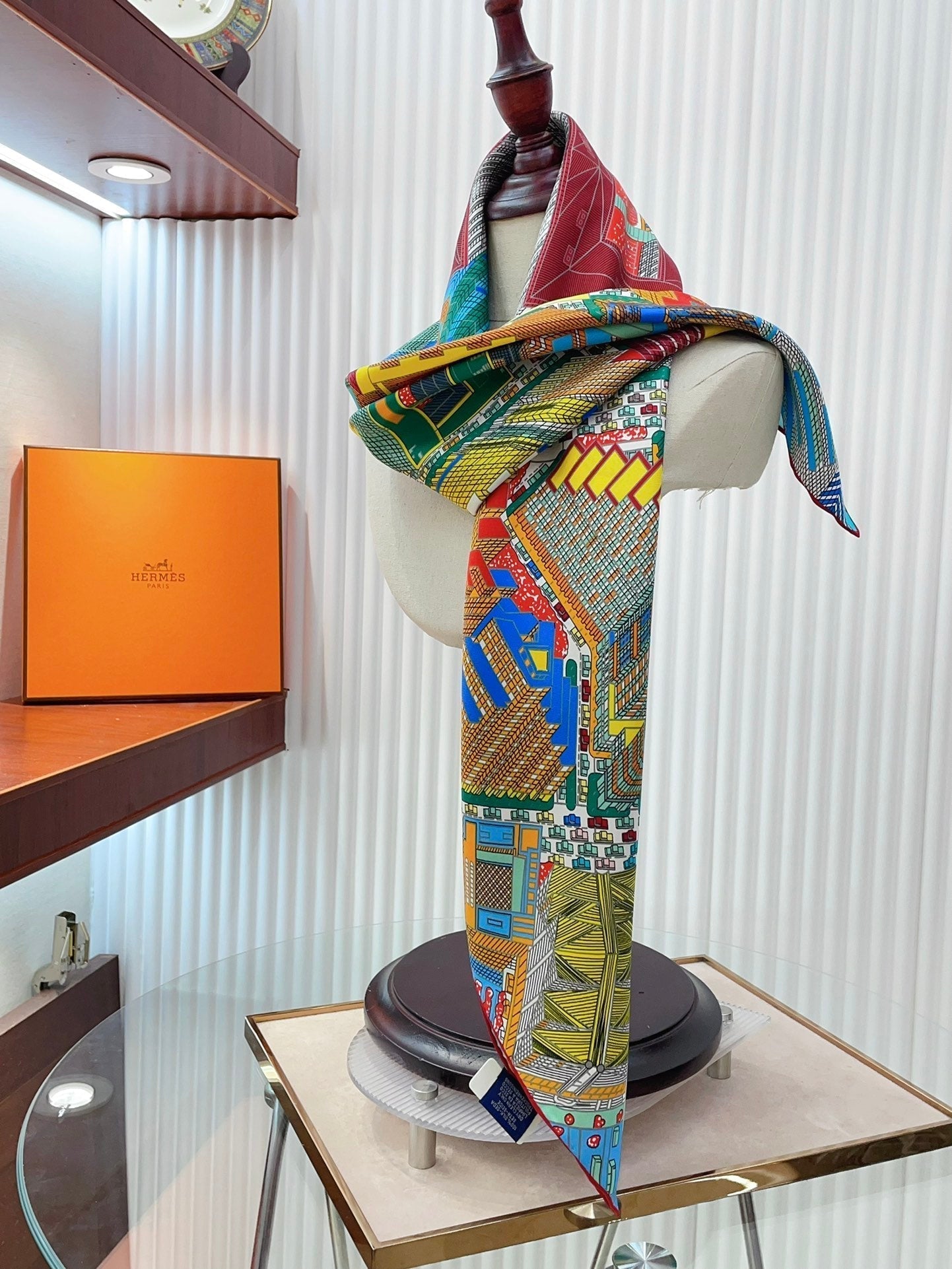 Pantin City scarf 90 CM In Colorful Silk Twill  211114