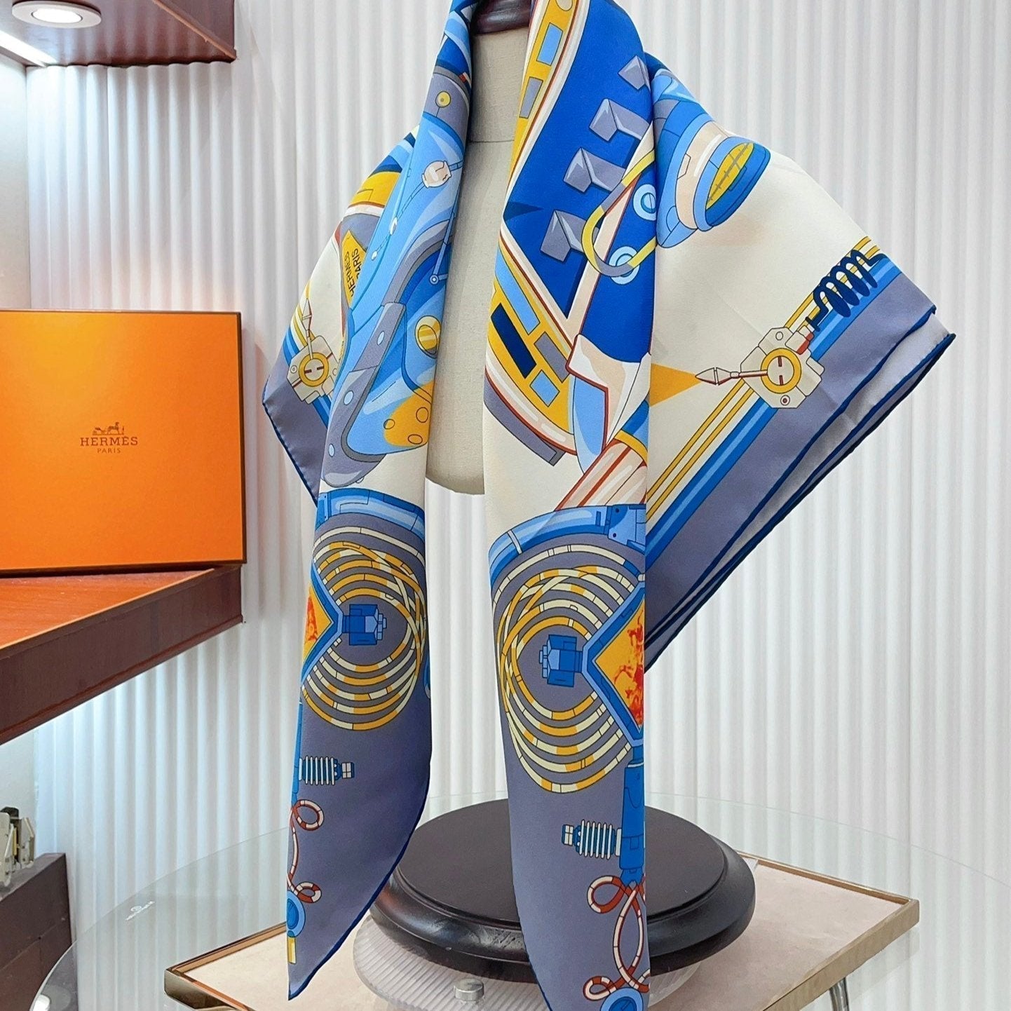 Neo Brandebourgs Scarf 90 CM In Colorful Silk Twill  257434