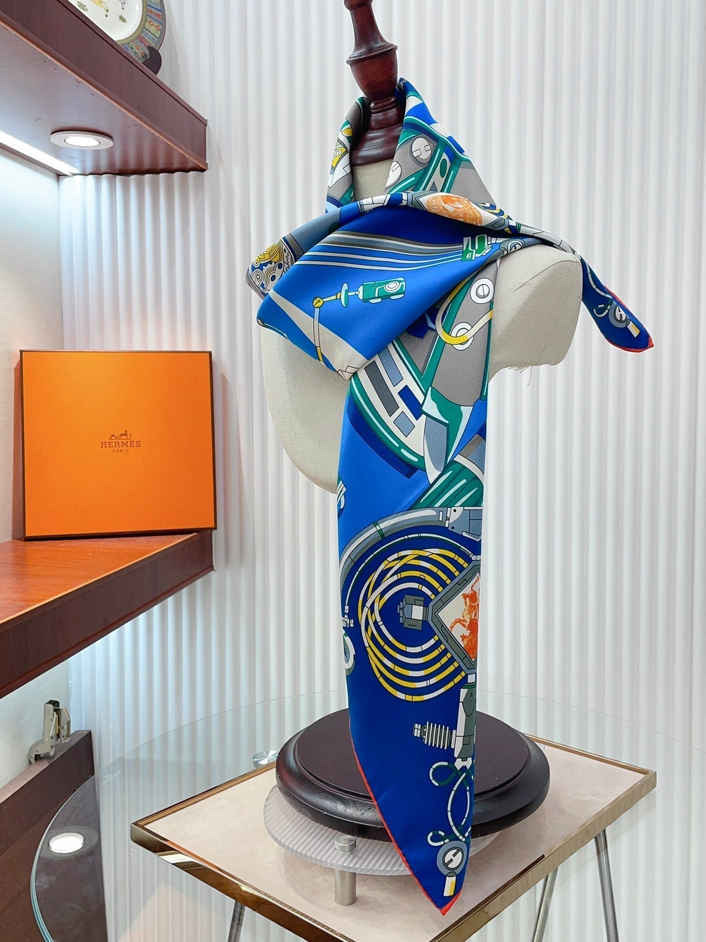 Neo Brandebourgs Scarf 90 CM In Colorful Silk Twill  257435
