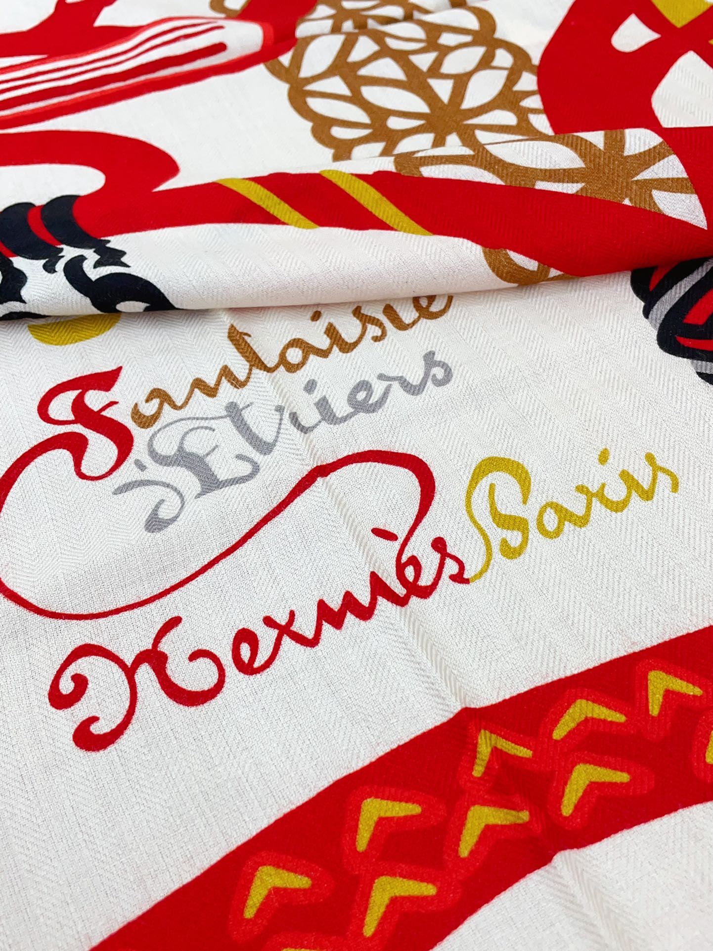 Fantaisie d'Etriers Shawl 135 CM In Colorful Cashmere And Silk 276555