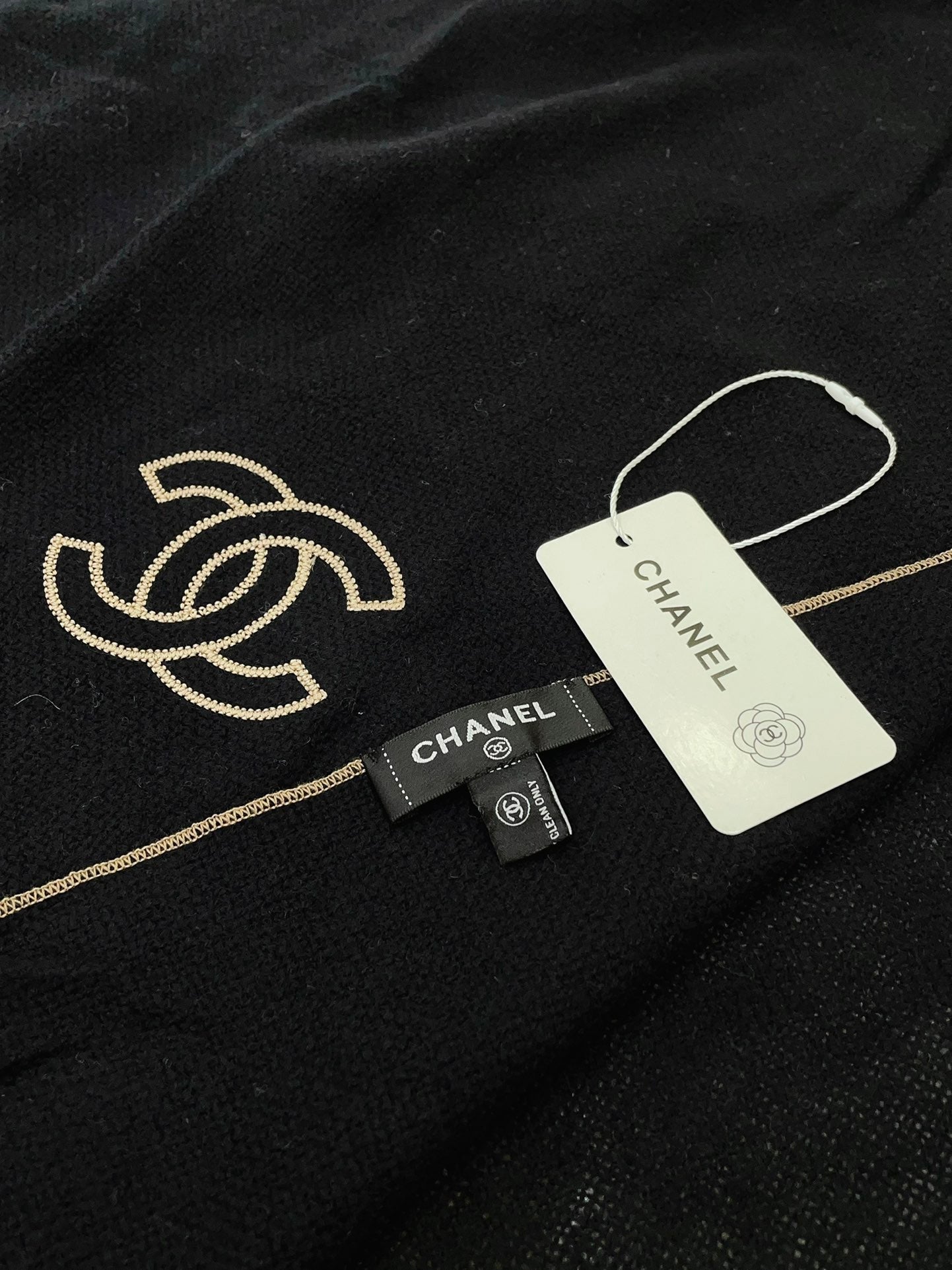 CC Scarf 200 CM In Black Cashmere 296704
