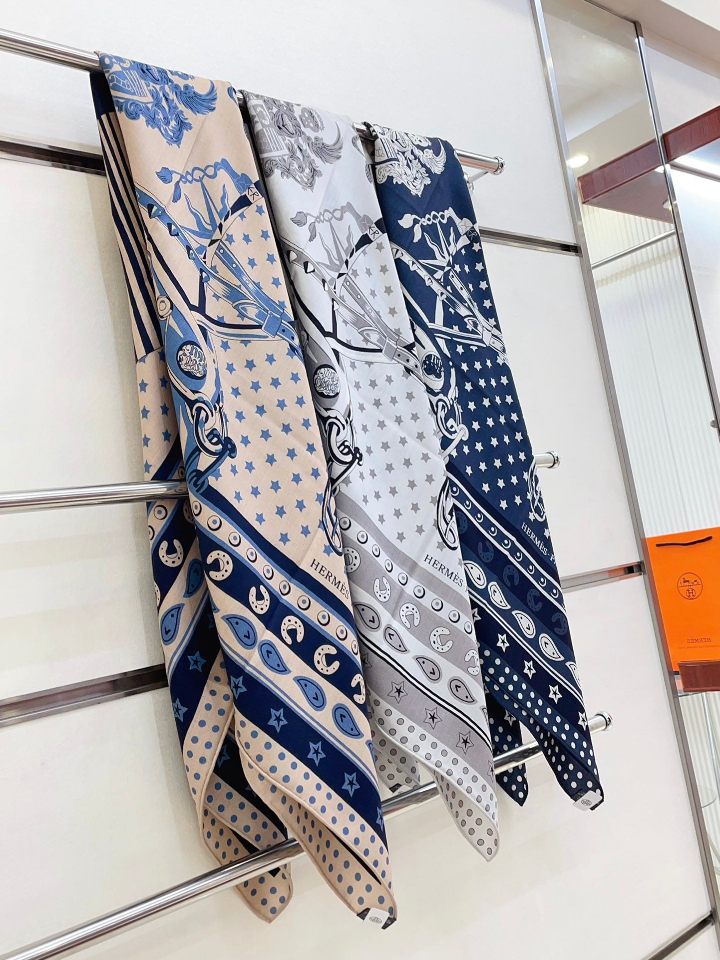 Cheval Punk Bandana Scarf 135 CM In Colorful Cashmere And Silk  304389