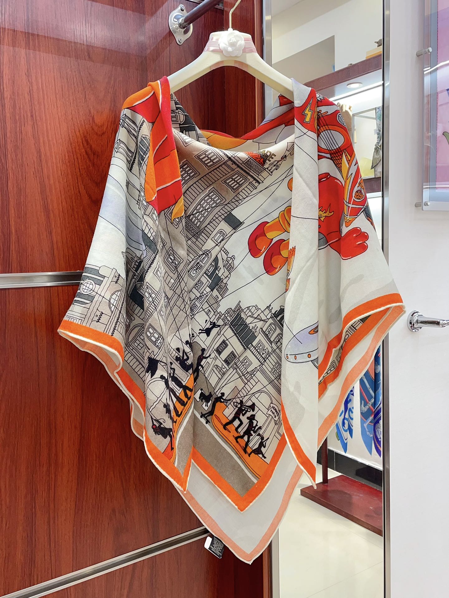 Parade Scarf 140 CM In Colorful Cashmere And Silk  340181