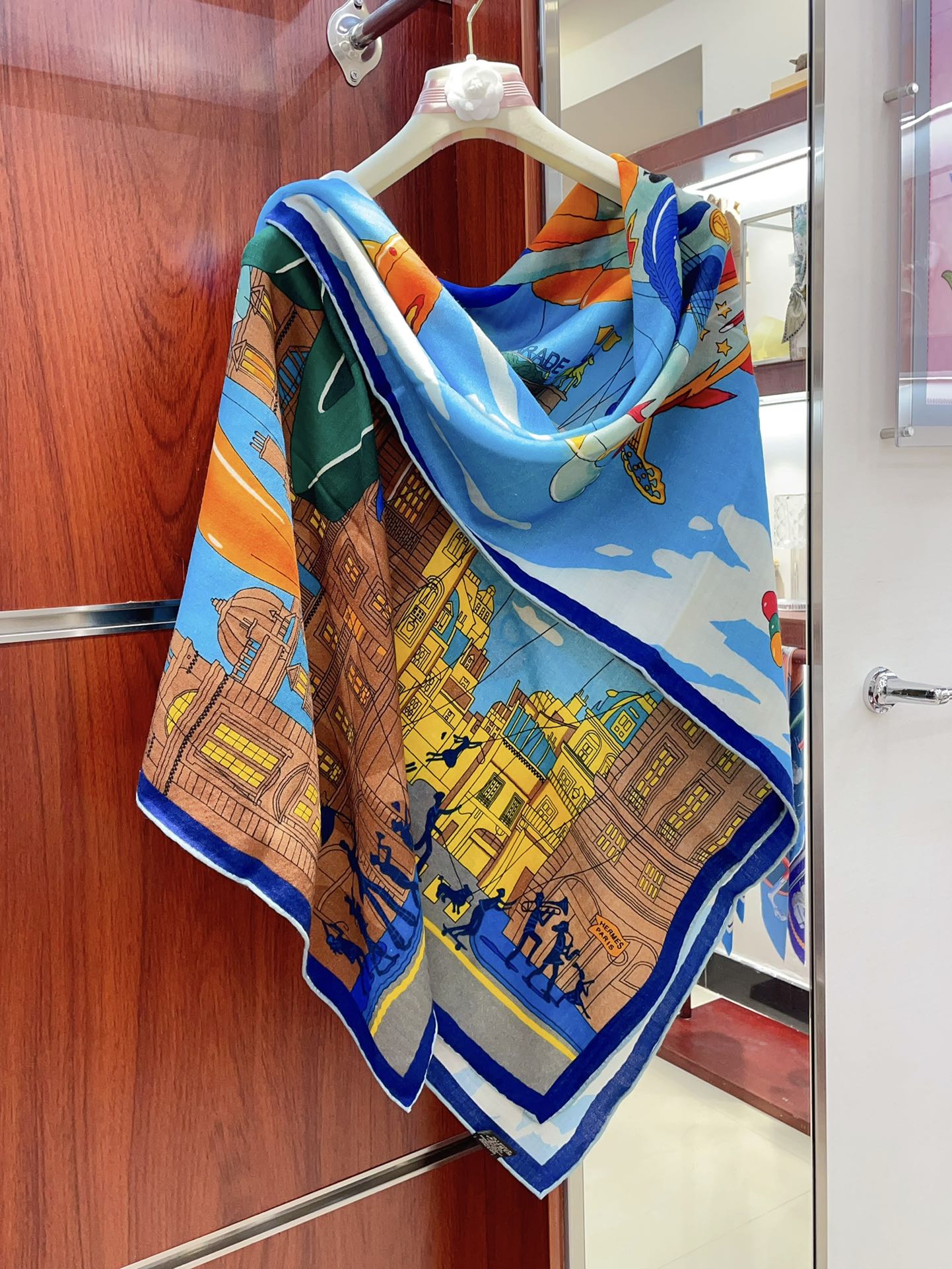 Parade Scarf 140 CM In Colorful Cashmere And Silk  340182