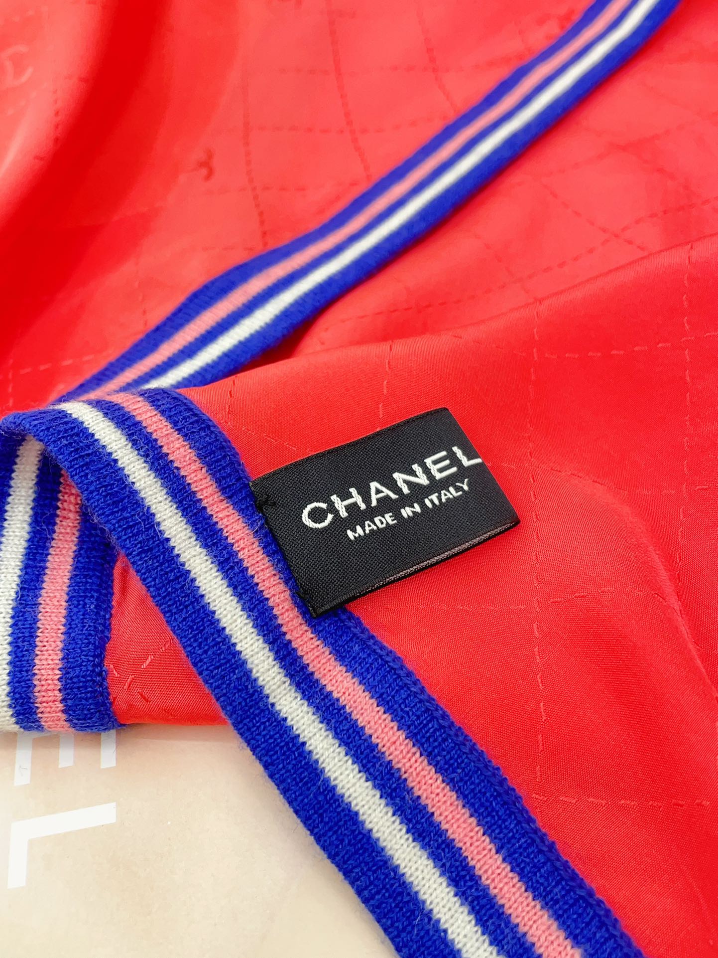 CC Scarf 200 CM In Red Mix Blue Silk 357901