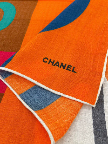 CC Square Scarf 140 CM In Colorful Cashmere Silk 376418