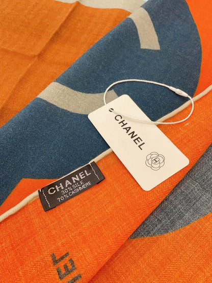 CC Square Scarf 140 CM In Colorful Cashmere Silk 376418