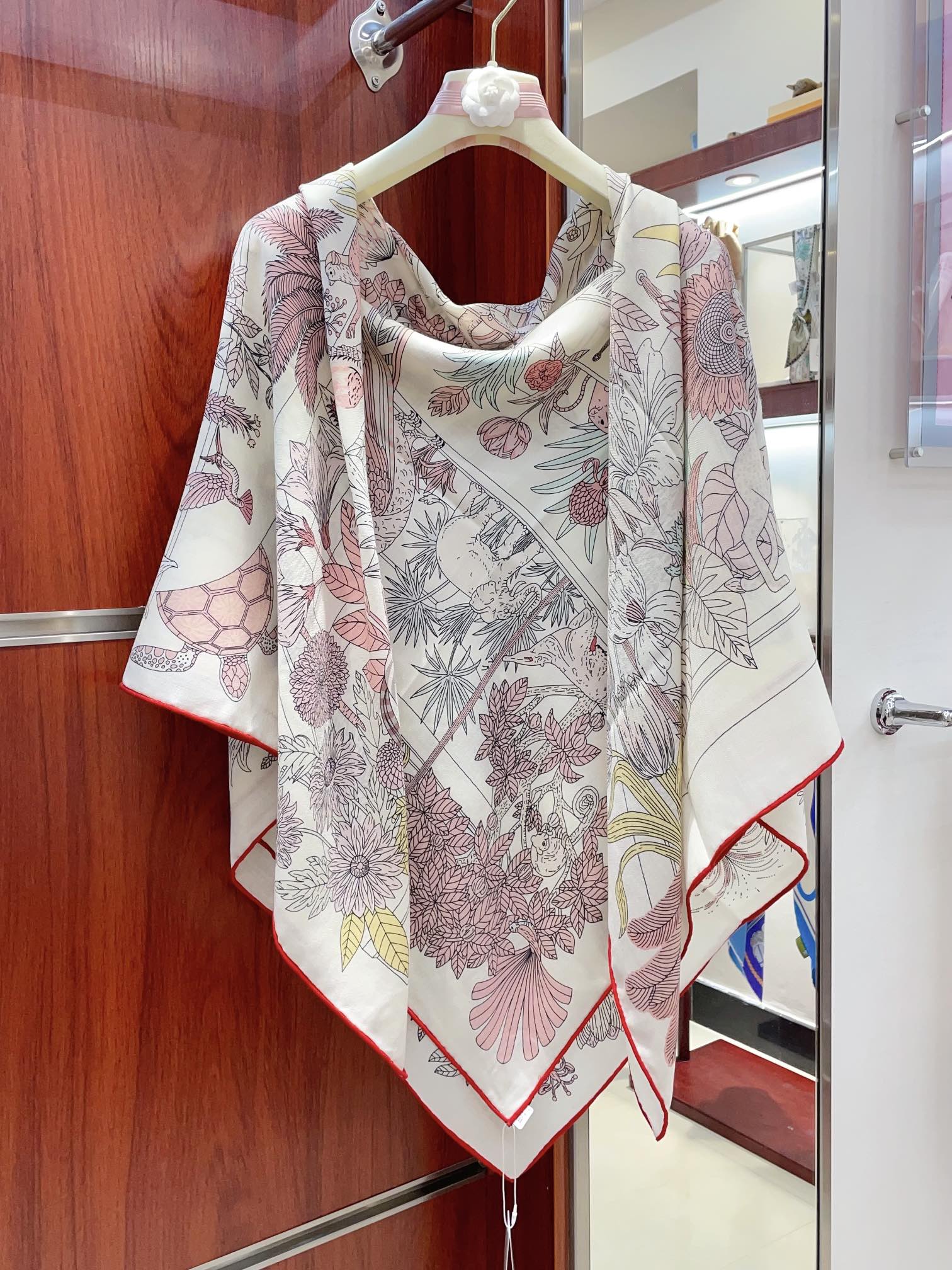 PRECIOUS PARADISE SCARF 135 CM IN COLORFUL CASHMERE AND SILK 379790