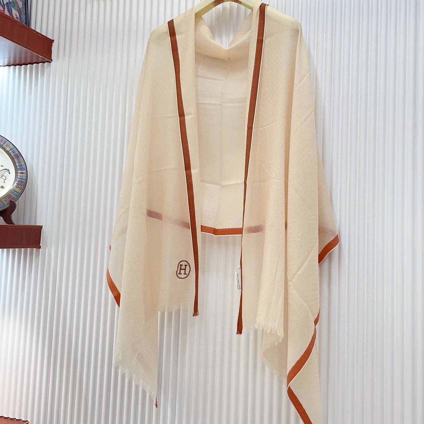 SCARF 180 CM IN BEIGE BISQUE CASHMERE 388145