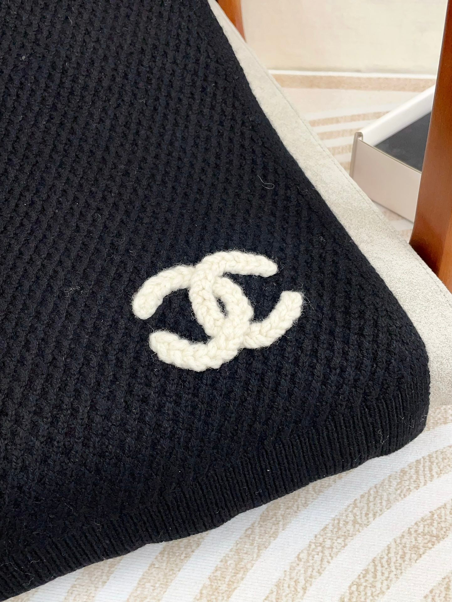 CC Scarf 190 CM In Black Cashmere 393184