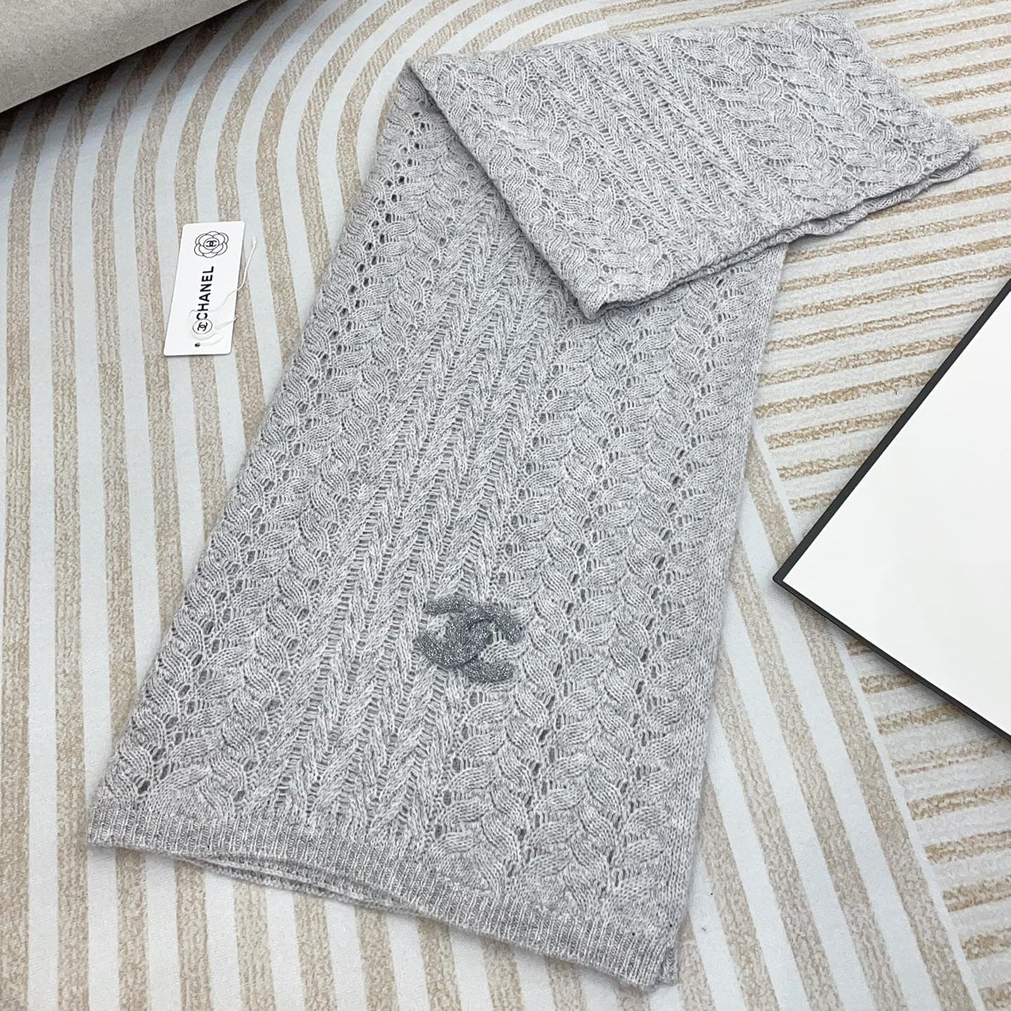 CC Scarf 190 CM In Grey Cashmere 396247