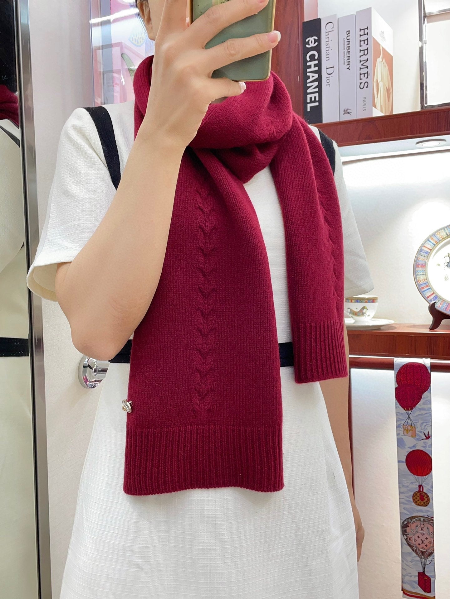 CC Scarf 180 CM In Red Wool 398266