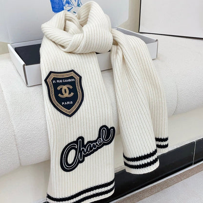 CC Scarf 180 CM In White Cashmere 405080