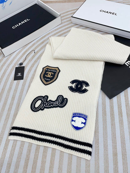 CC Scarf 180 CM In White Cashmere 405080