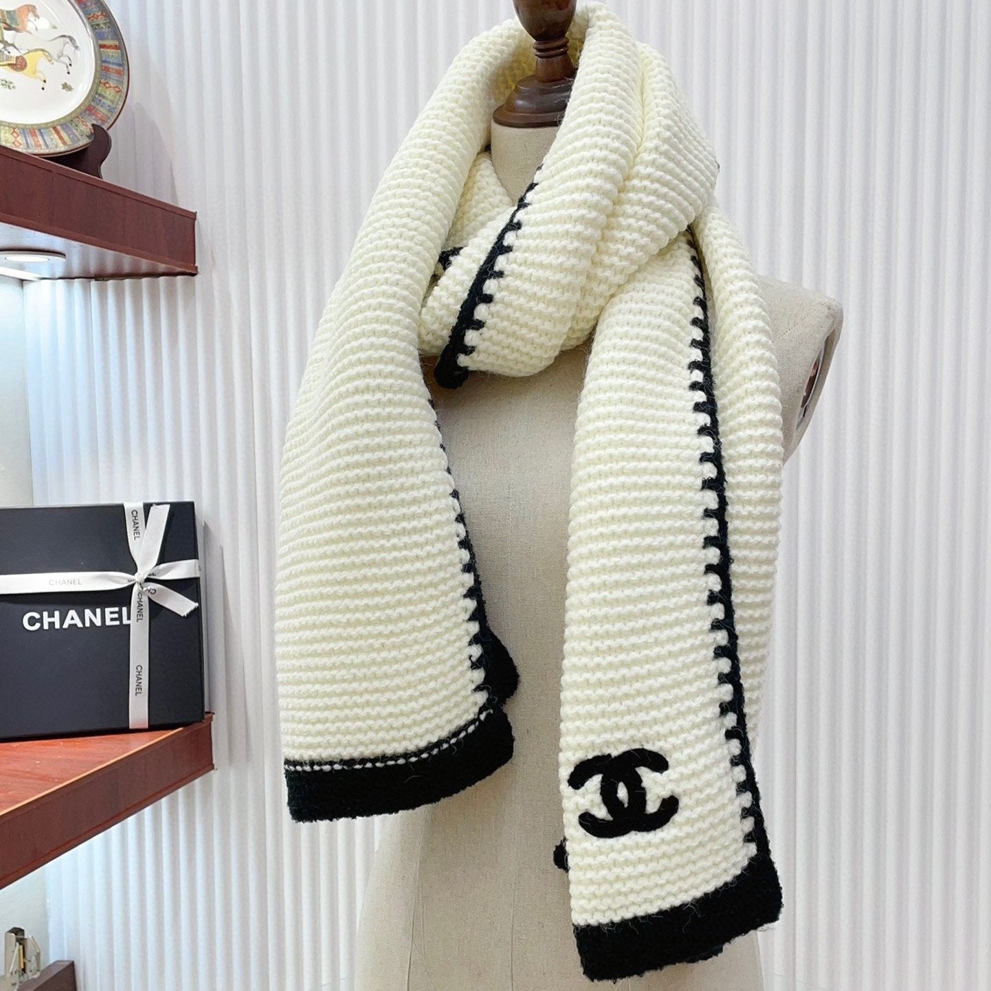 CC Scarf 200 CM In White Cashmere 410212