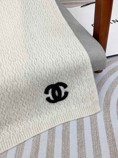 CC Scarf 180 CM In White Wool 413760