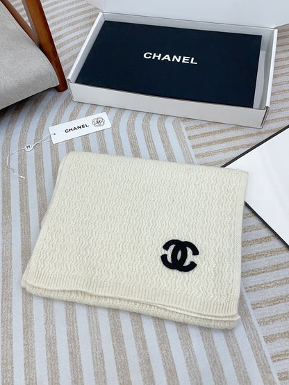 CC Scarf 180 CM In White Wool 413760