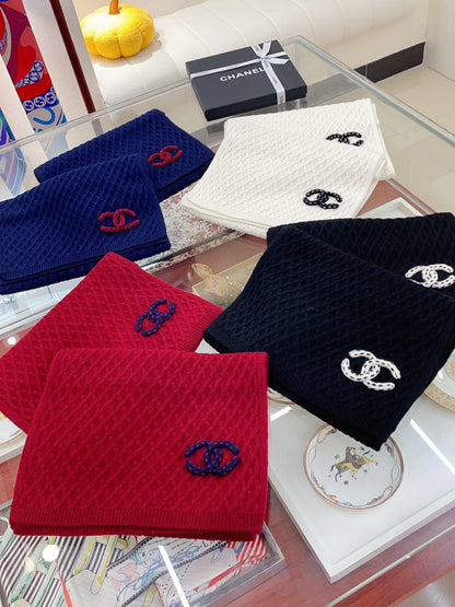 CC Scarf 170 CM In Charcoal Blue Cashmere 421412